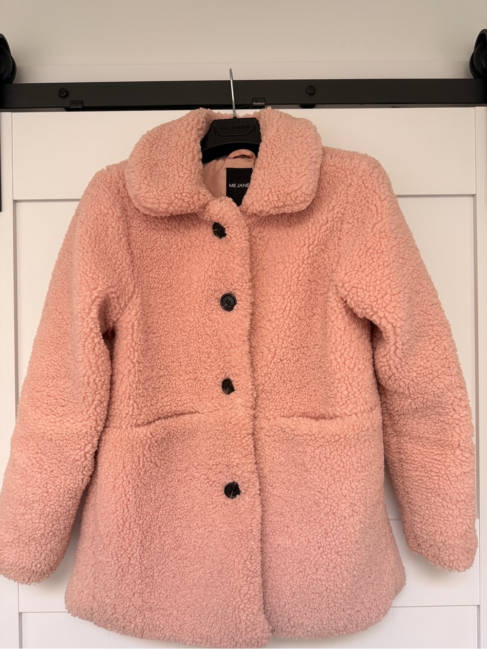 Me Jane Blush Pink Sherpa Teddy Jacket